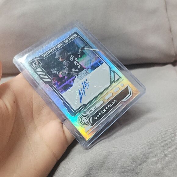 Oscar Colas 2023 Panini Donruss series autographed holographic prizm card - Picture 10 of 13